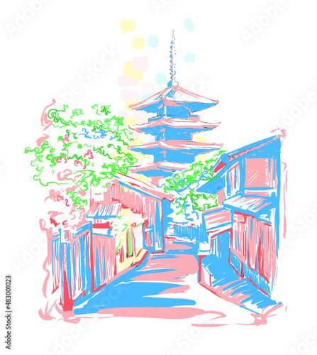 Canvastavla 京都五重塔　The Five-Storied Pagoda