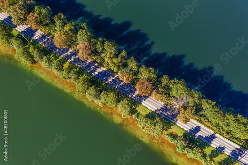 Fotografie Kashubian Gate - is a narrow isthmus in the Kashubian Lake District between the