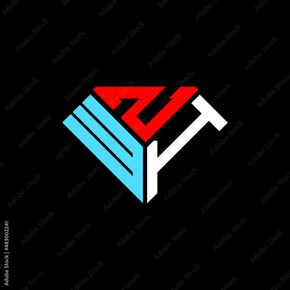 WZI letter logo creative design. WZI unique design - obrazy, fototapety, plakaty 