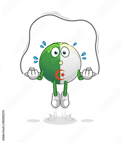 algerian flag jump rope exercise. character vector
