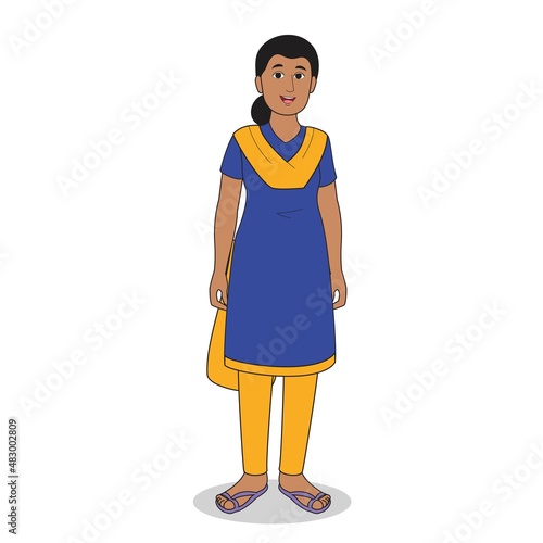 Indian village girl | Happy Indian village girl