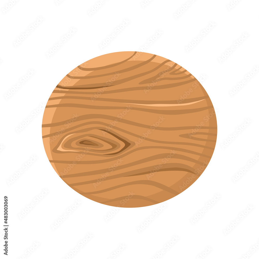 Round wooden plaque, rustic tablet on a white isolated background. Vector cartoon illustration Round wooden plaque, rustic tablet on a white isolated background. Vector cartoon illustration