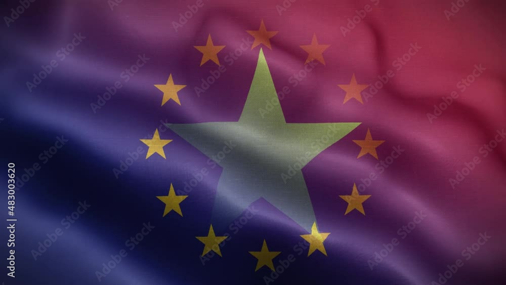 EU Vietnam Flag Loop Background 4K EU Vietnam Flag Loop Background 4K