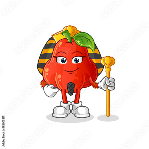 water apple ancient egypt cartoon. cartoon mascot vector
