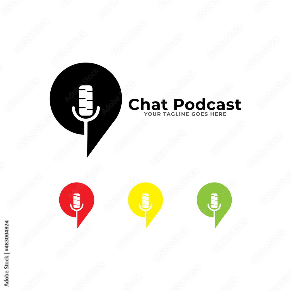 podcast talk bubble chat speak logo icon design vector. podcast talk bubble chat speak logo icon design vector.