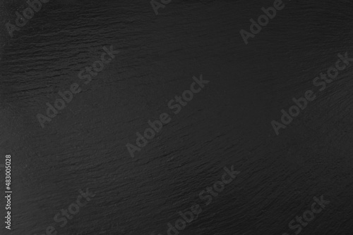 Dark black slate background or texture, Black slate tile top view