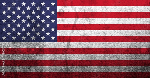 American flag with grunge style .USA flags graphic design with stars and stripes and grunge texture.