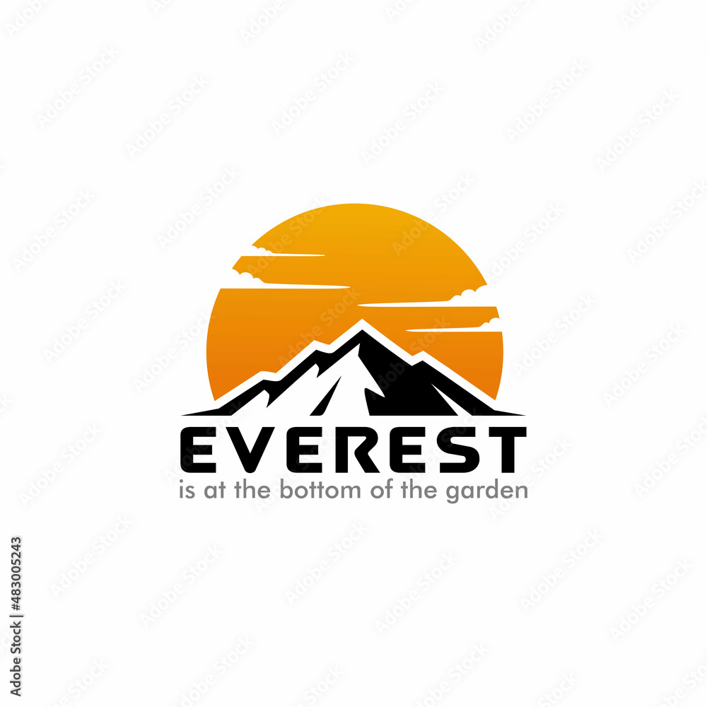 Fototapeta premium Mountain and outdoor adventure illustration logo vector