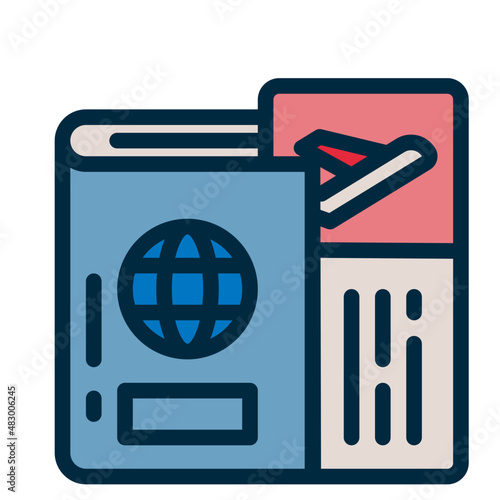 passport two tone icon