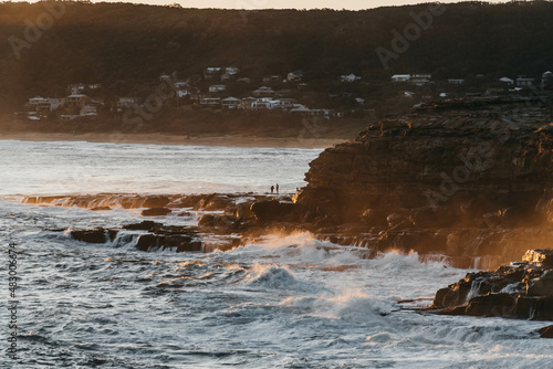 Fishing on a rock