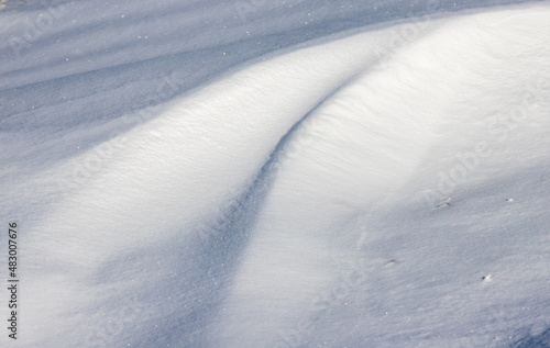 snow dunes after the blizzard