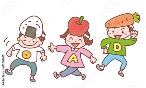 お遊戯をする子どもたち