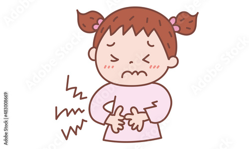 お腹が痛い女の子