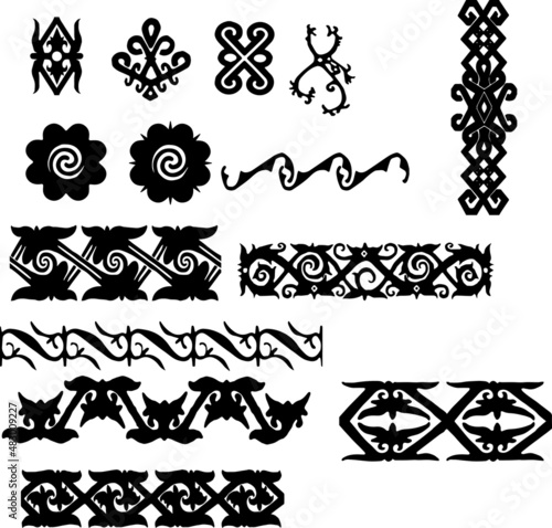 Borneo Motif for ornament, tattoo and traditional use
