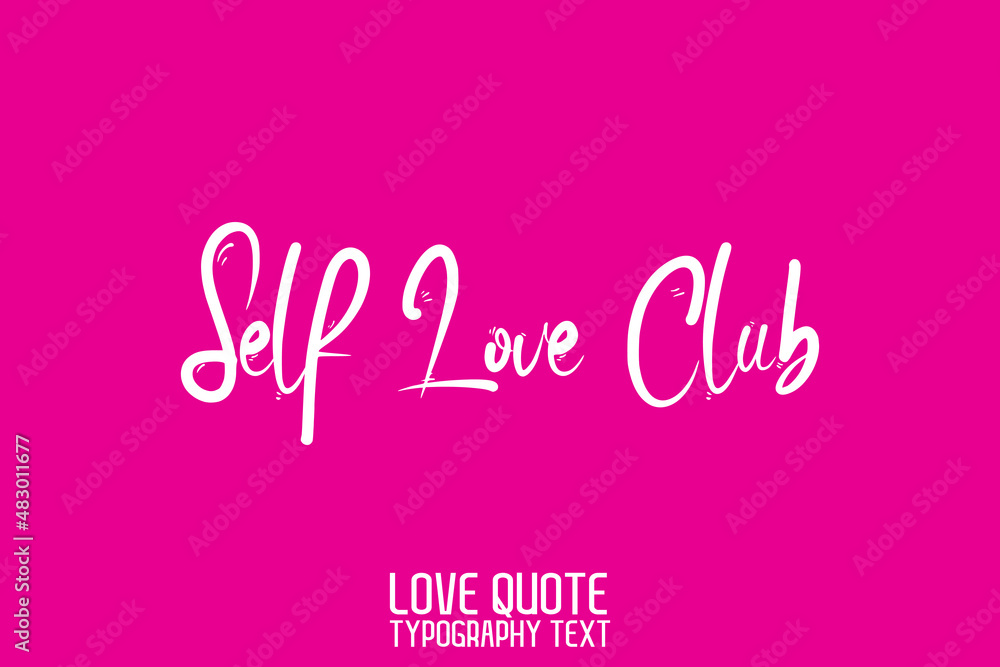 Self Love is the Best Love Vector Text Love Quote on Pink Background