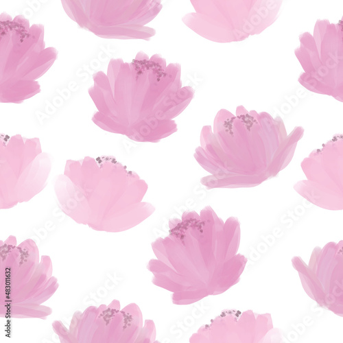 Seamless floral pattern. Pattern for print. Texture for wrapping paper. Flowers illustration.