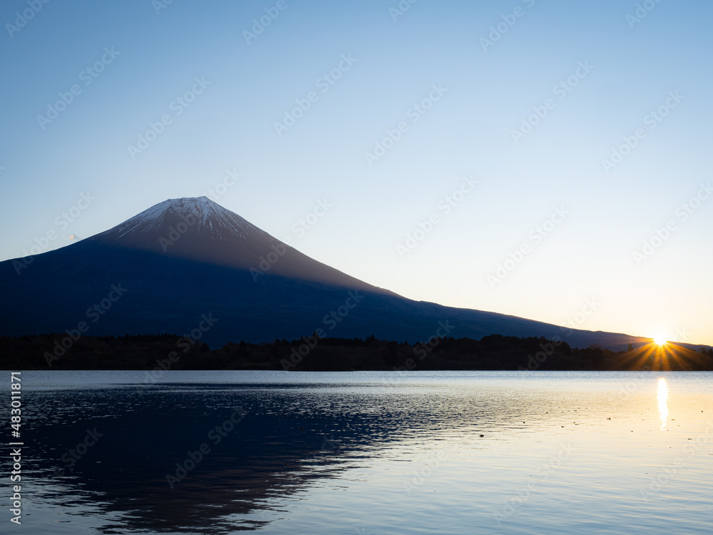 【富士山】田貫湖から見る日の出