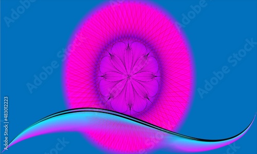 Decorative Colorful Wave Texture Background.