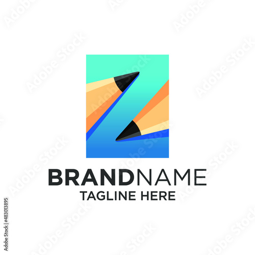 Letter Z Pencil Logo Design Template Inspiration, Vector Illustration. Free Download Letter Z Pencil Logo Design Template Inspiration, Vector Illustration. - GFXLoad