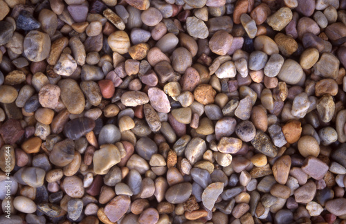 Small colourful beach pebbles