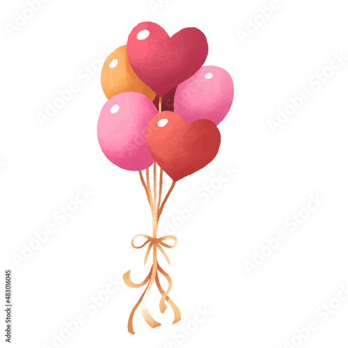 Valentine Balloons illustration