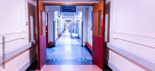 Obraz na płótnie Long Hospital Corridor