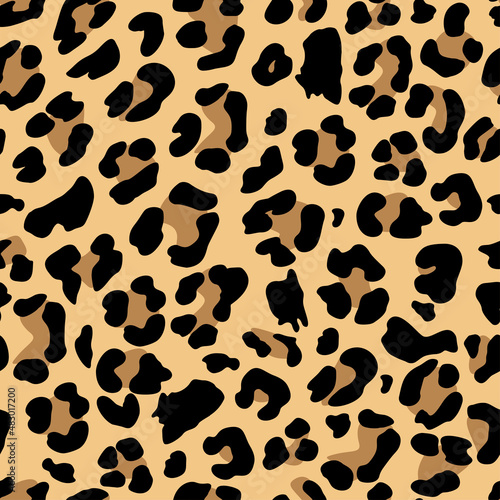 Leopard Print Seamless Pattern Background
