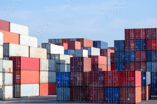 Container stack view Industry and Transportation Perspectives International Trade and Investment