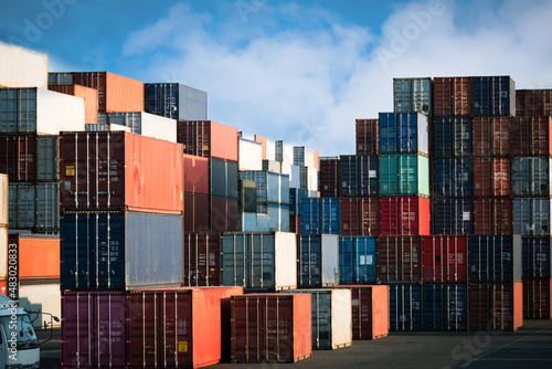 bulk containers In the container yard view of the import and export