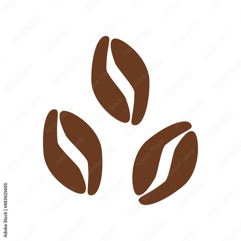 Coffee beans, raw material for coffee. Vectors. Coffee beans, raw material for coffee. Vectors.