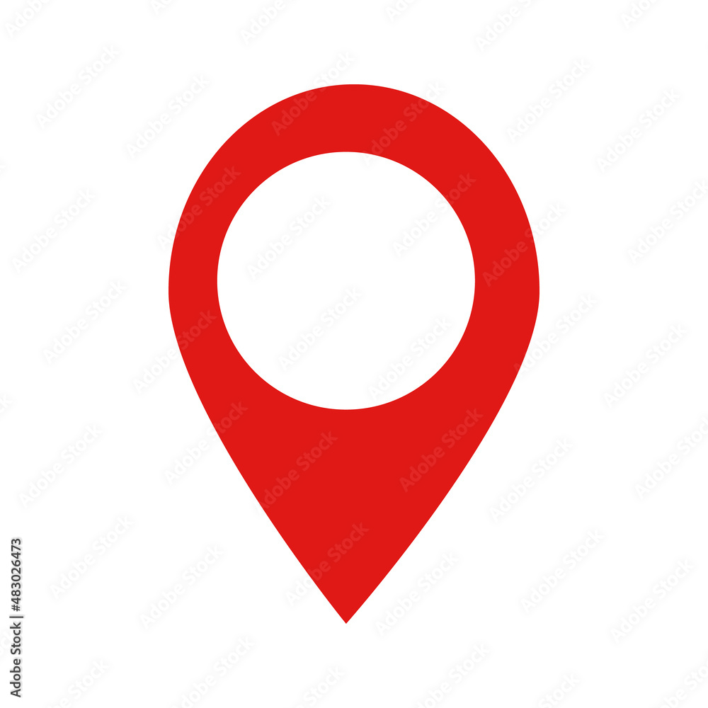 Map pin icon. Simple icon for location and gps. Vector. Map pin icon. Simple icon for location and gps. Vector.
