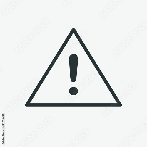 Warning, exclamation, caution icon vector. attention, danger symbol. 