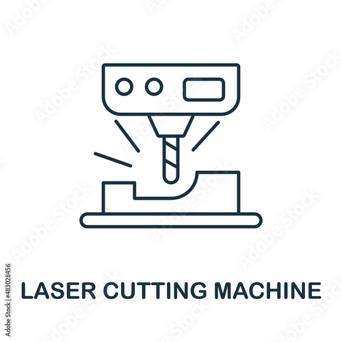 Laser Cutting Machine icon. Line element from machinery collection. Linear Laser Cutting Machine icon sign for web design, infographics and more.