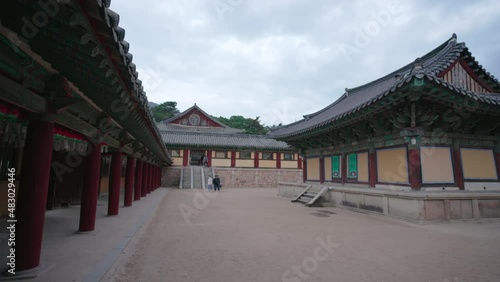 Wallpaper Mural Gyeongju, South Korea - Nov 2021: Tourist visit to Bulguksa temple in Gueongju, South Korea. Bulguksa temple is a UNESCO World Heritage site. Torontodigital.ca