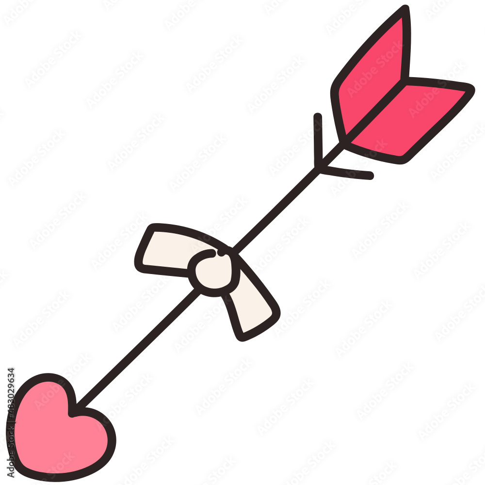Letter arrow vector illustration in line filled design Stock Vector