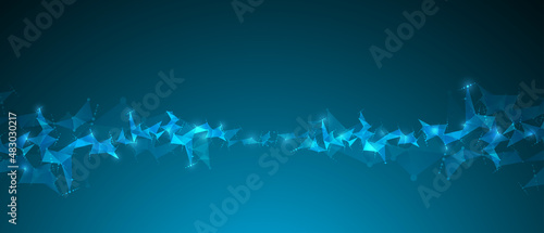 connection concept of fluorescence molecules and DNA is used in medicine and business.