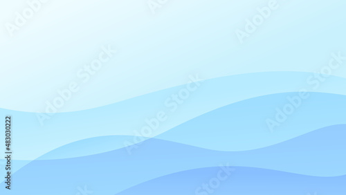 Blue abstract wave background presentation template