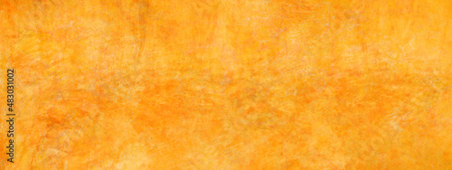 Panorama orange concrete texture details and seamless wall, grunge style backgrounds, and copy space.