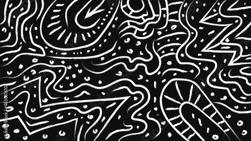 Fototapeta Naklejka Na Ścianę i Meble -  Hand drawn abstract shapes doodle background