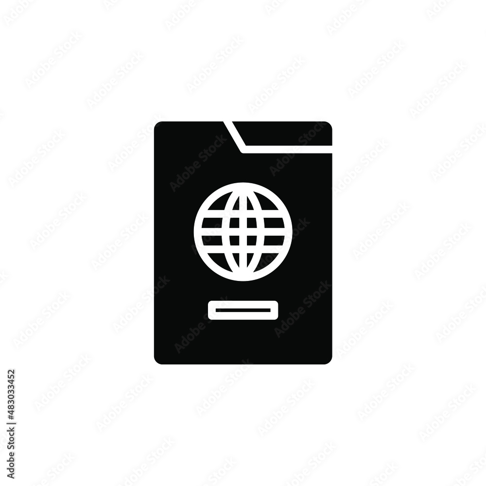 Passport, Travel, Business Solid Icon Vector Illustration Logo Template. Suitable For Many Purposes. Passport, Travel, Business Solid Icon Vector Illustration Logo Template. Suitable For Many Purposes.