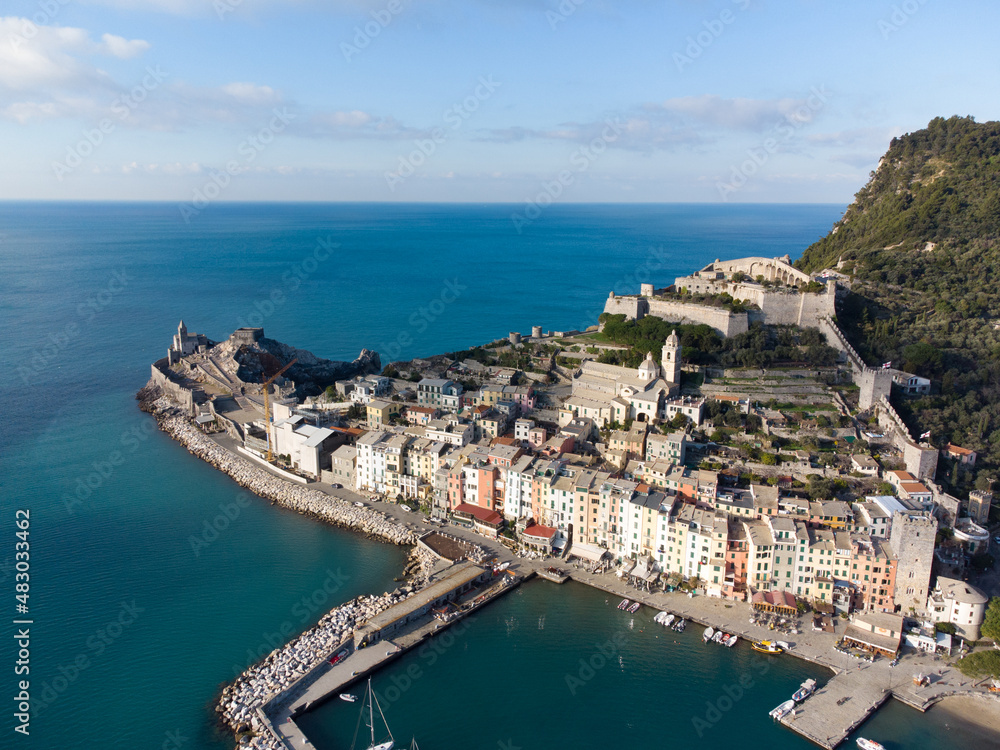 Fotografia aerea di Portovenere in Liguria