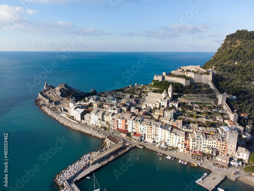 Fotografia aerea di Portovenere in Liguria photo