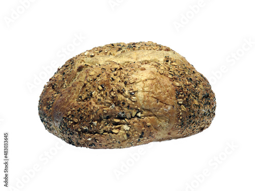 Healthy Bread on White Background