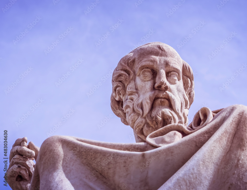 Plato statue, the ancient Greek philosopher, Athens Greece