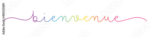 Banniere calligraphique vecteur BIENVENUE