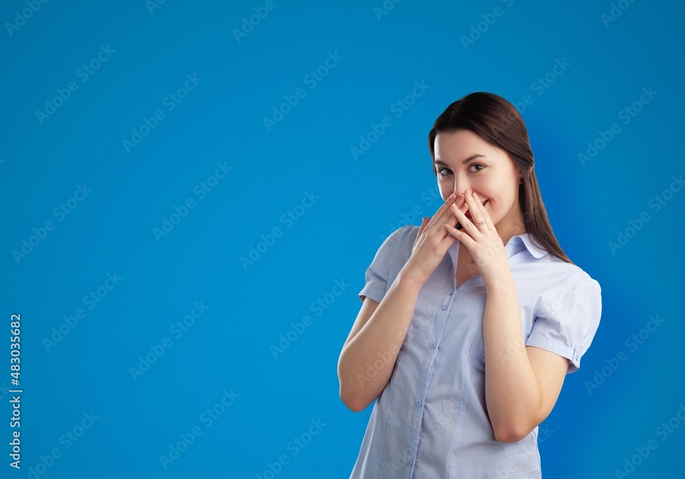 Portrait of attractive worried puzzled girl bad news reaction Portrait of attractive worried puzzled girl bad news reaction