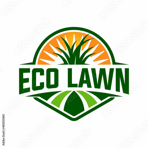 Lawn Care Logo. Lawn Services Logo Vector Template