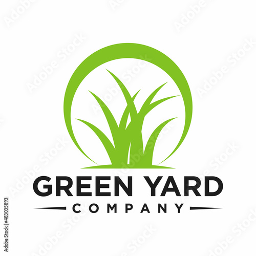 Lawn Care Logo. Lawn Services Logo Vector Template
