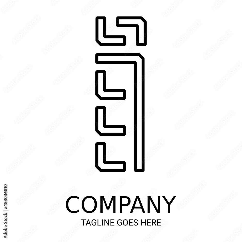Simple letter line I logo. Perfect for t-shirts and so on. Simple letter line I logo. Perfect for t-shirts and so on.