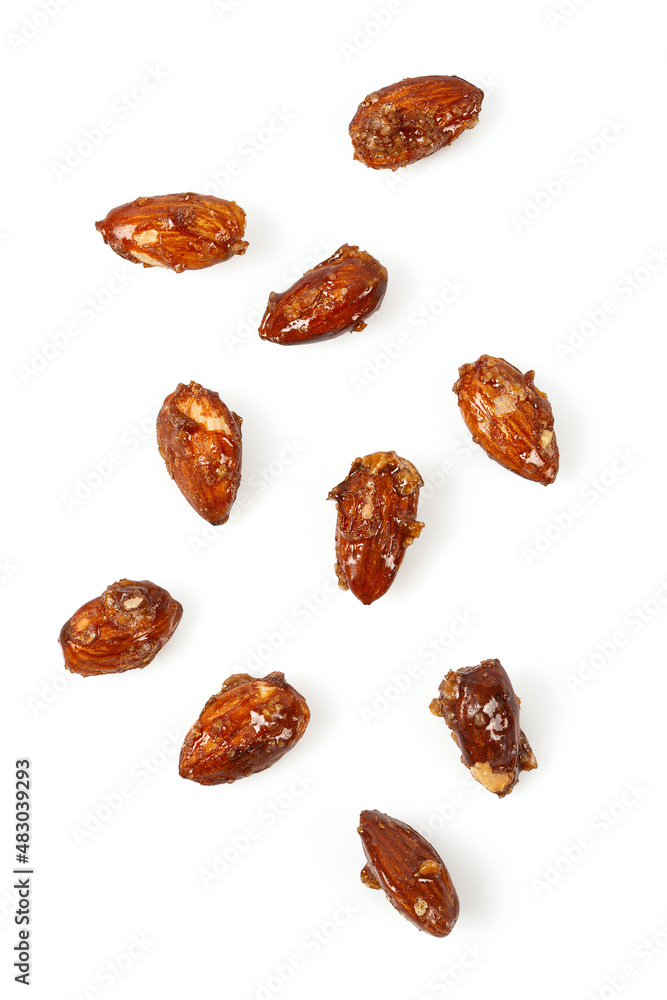 sugared almonds isolated on white background sugared almonds isolated on white background